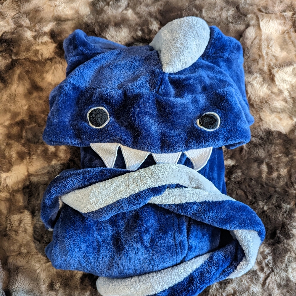 Plush Fleece Sharks Bathrobe